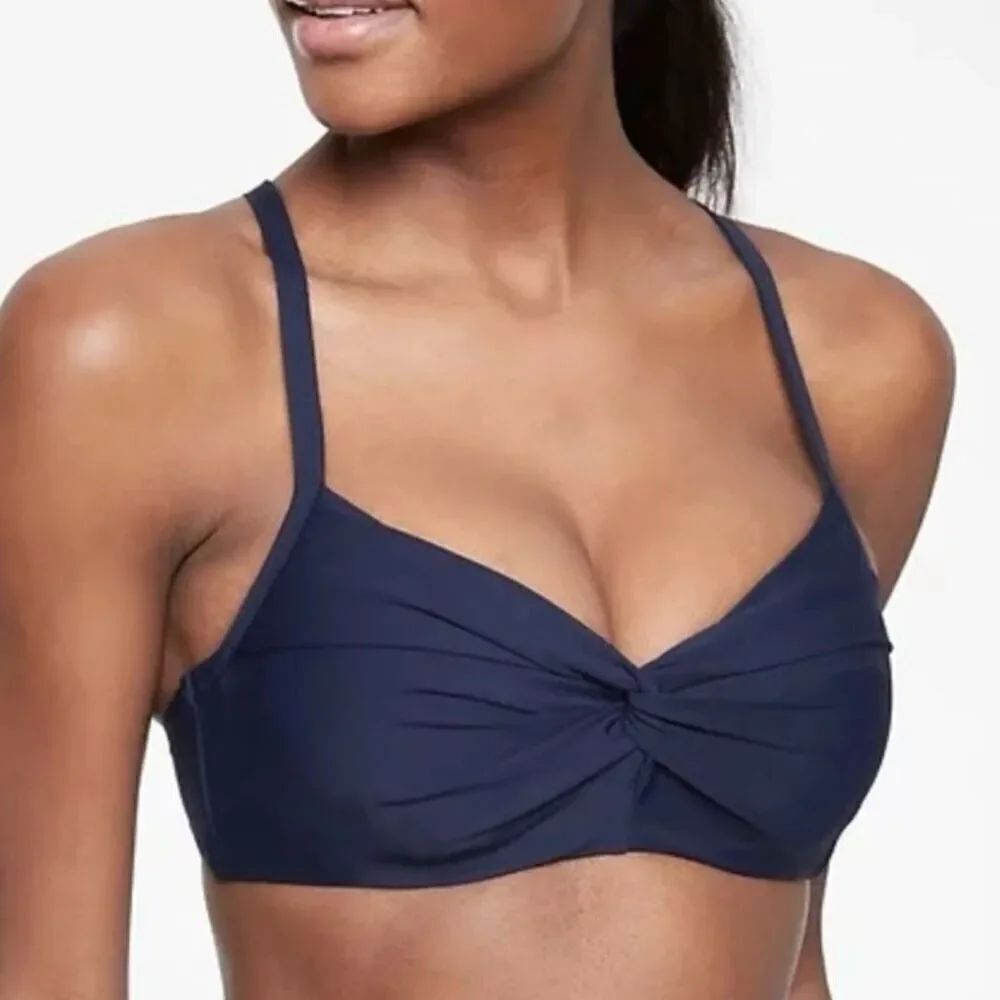 Athleta Active Twist Up Bikini Top 38 D/DD Clean Medium Bottom size XL